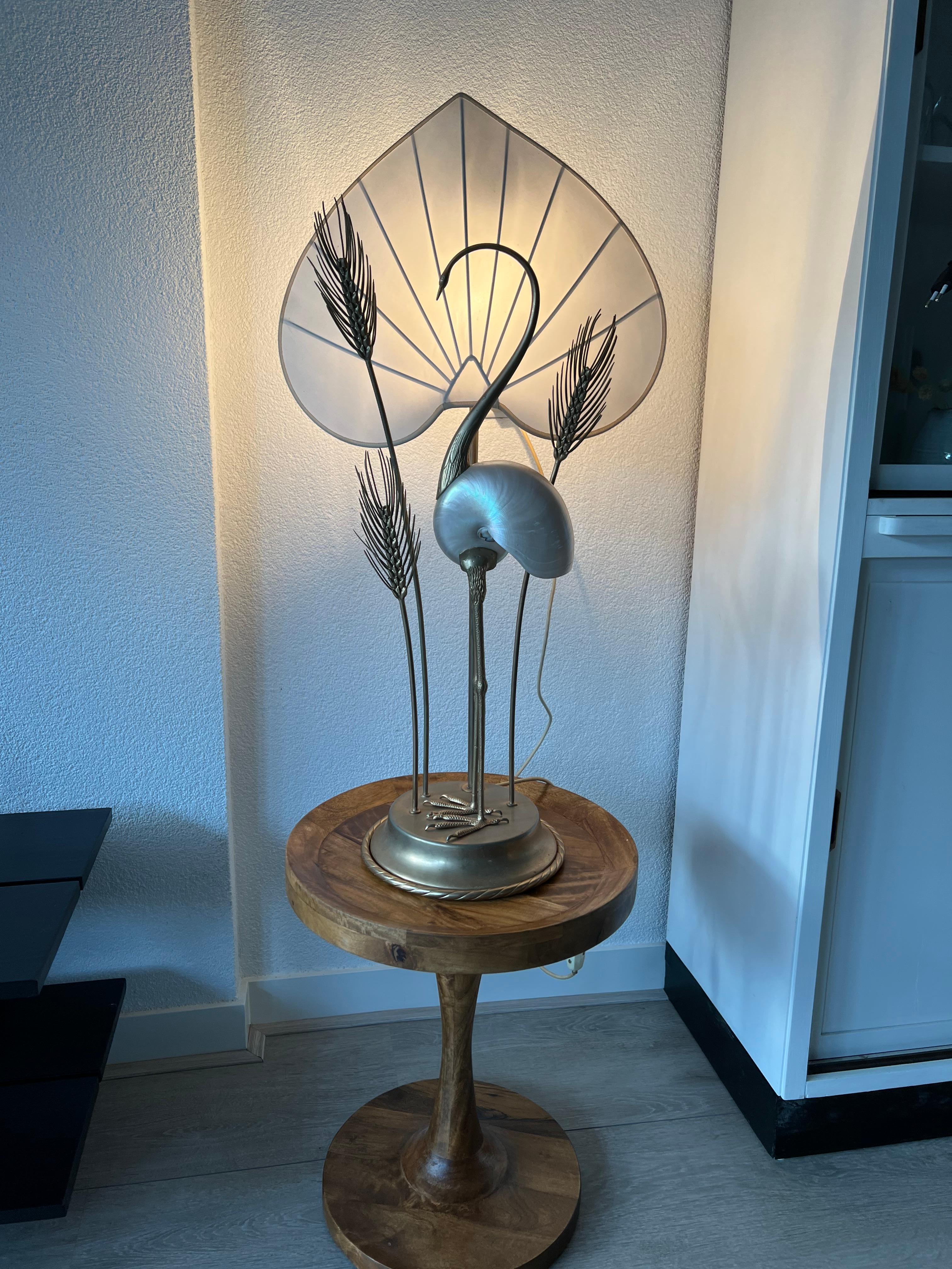 Stunning Italian Design Midcentury Modern Antonio Pavia Crane Table Lamp For Sale 7