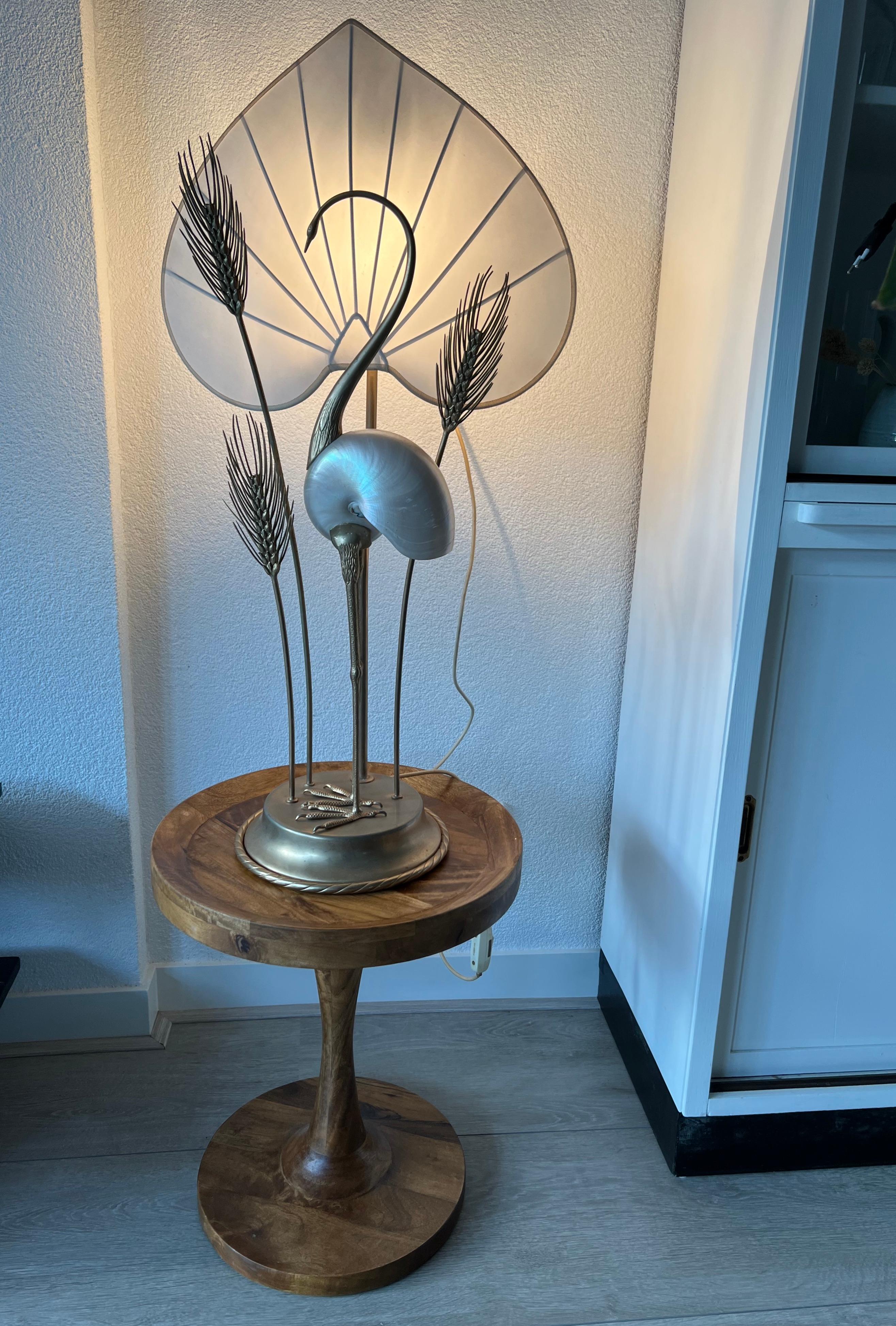 Stunning Italian Design Midcentury Modern Antonio Pavia Crane Table Lamp For Sale 9