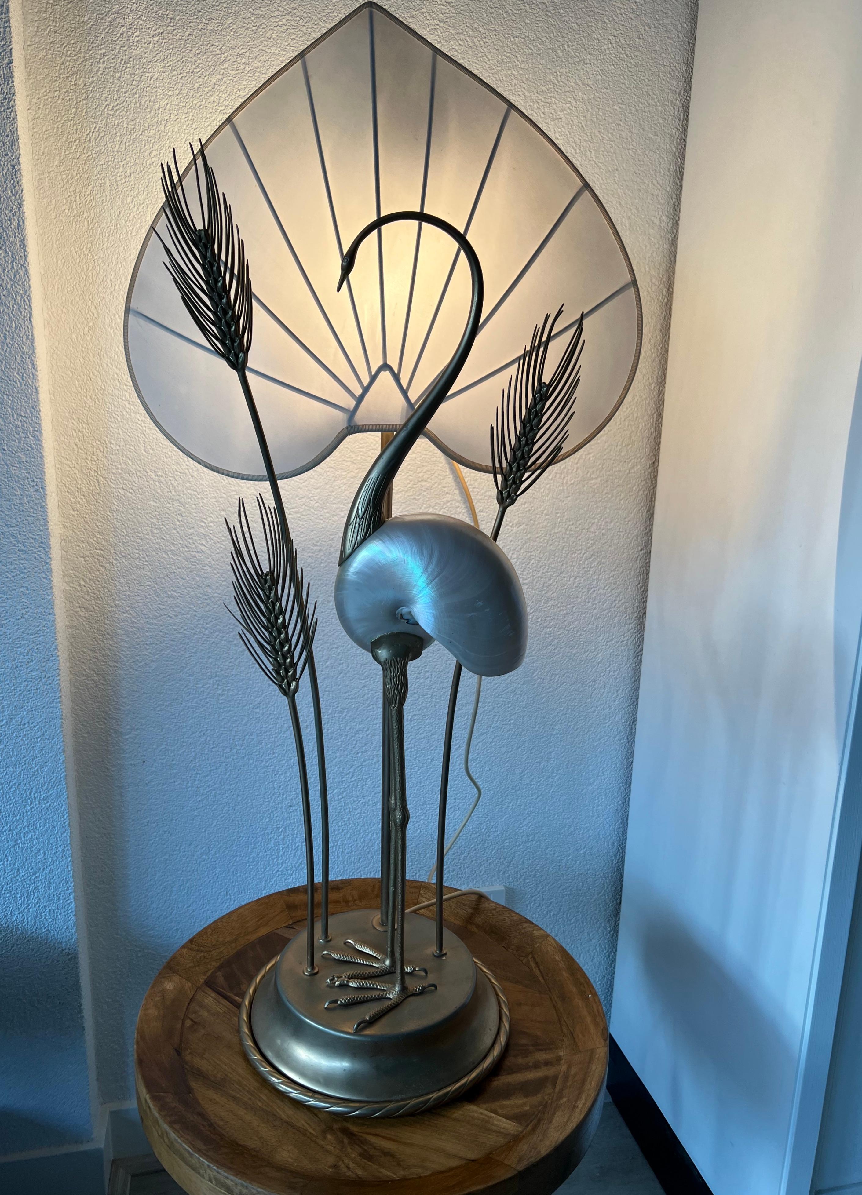 Stunning Italian Design Midcentury Modern Antonio Pavia Crane Table Lamp In Excellent Condition For Sale In Lisse, NL