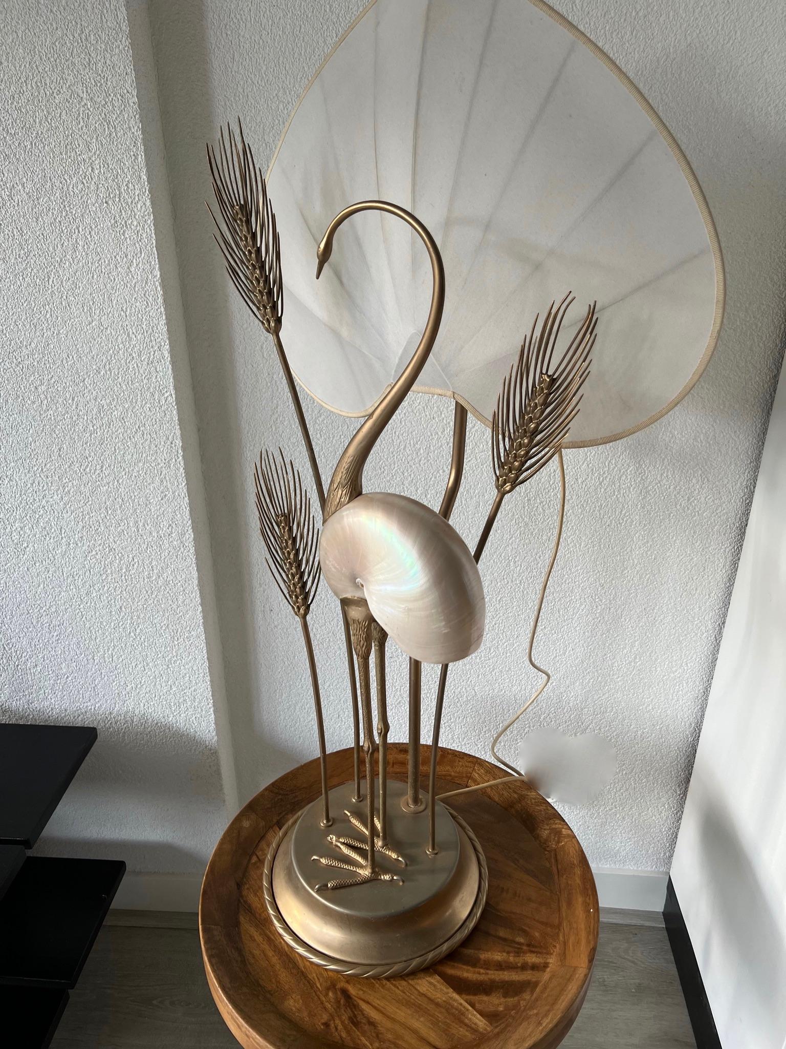 Atemberaubende italienische Mid-Century-Modern-Tischlampe, Antonio Pavia Crane im Angebot 1