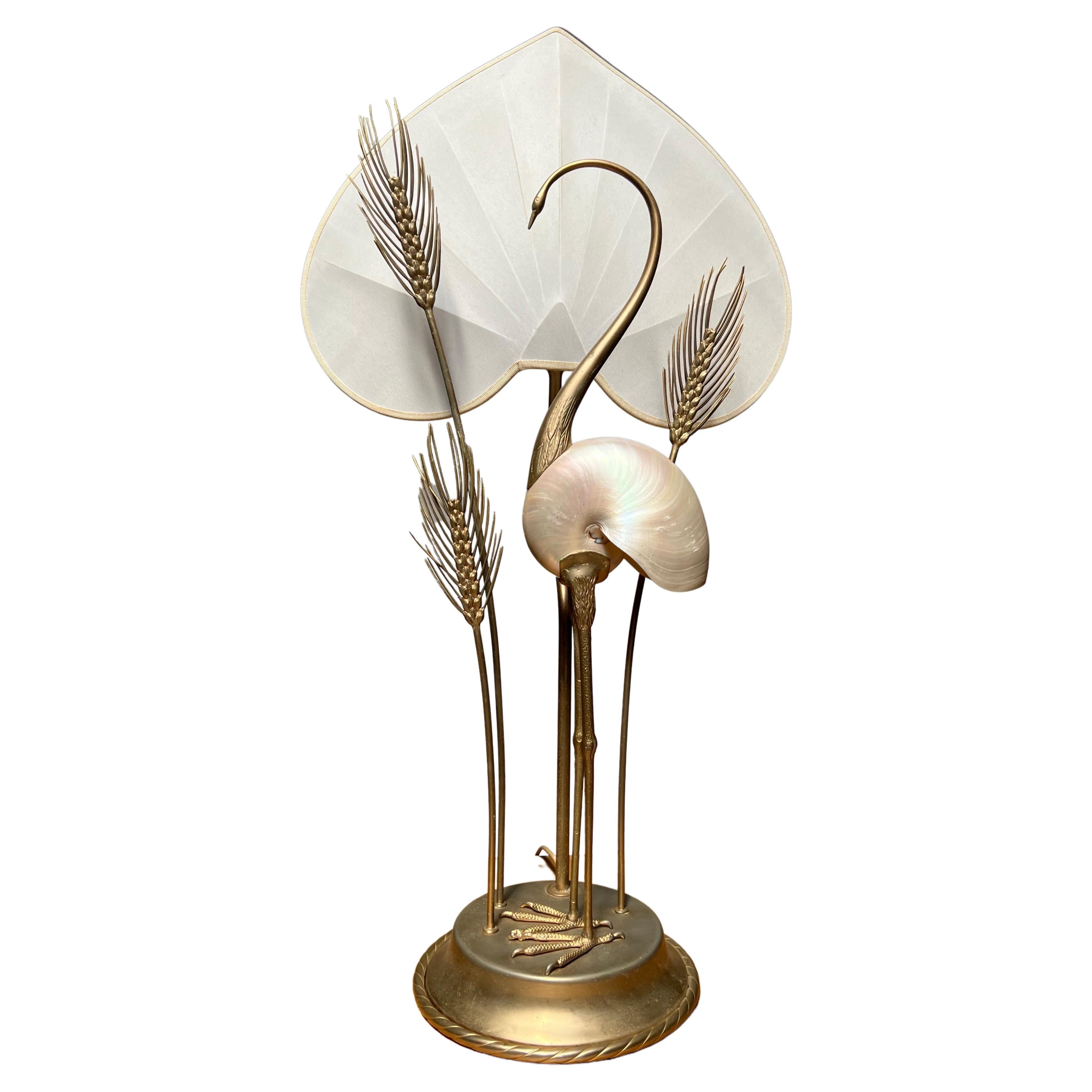 Atemberaubende italienische Mid-Century-Modern-Tischlampe, Antonio Pavia Crane im Angebot