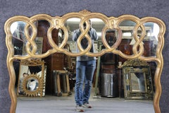 Stunning Italian Giltwood Neoclassical Revival Wall or Mantel Mirror Circa 1920s