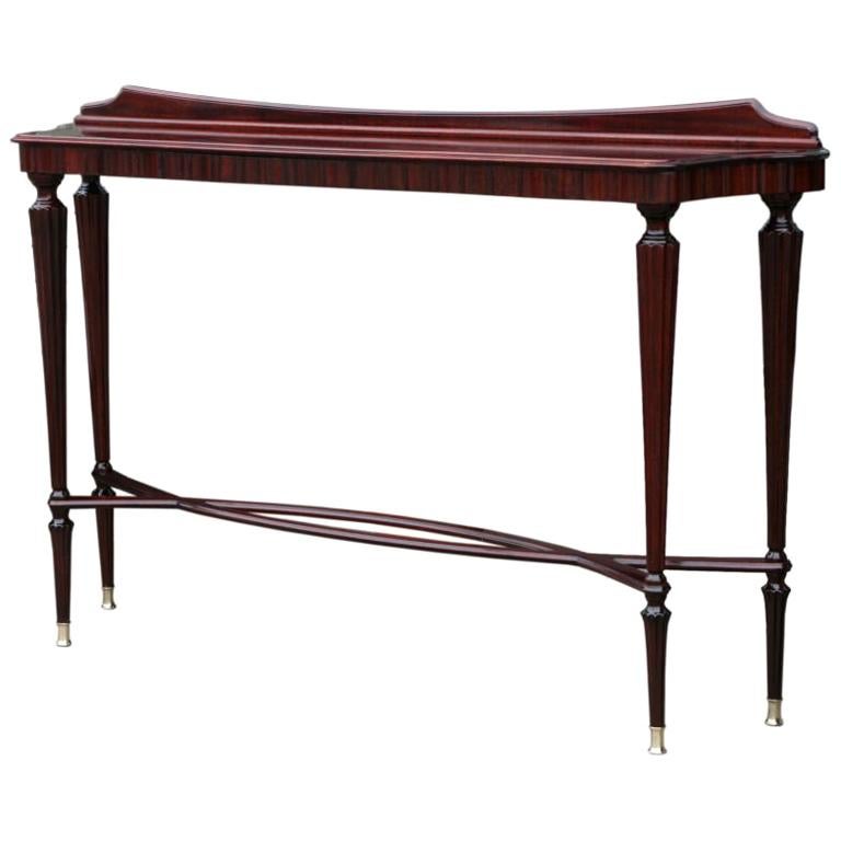 Stunning Italian Red Mahogany Console For Sale
