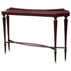 Splendida console italiana in mogano rosso