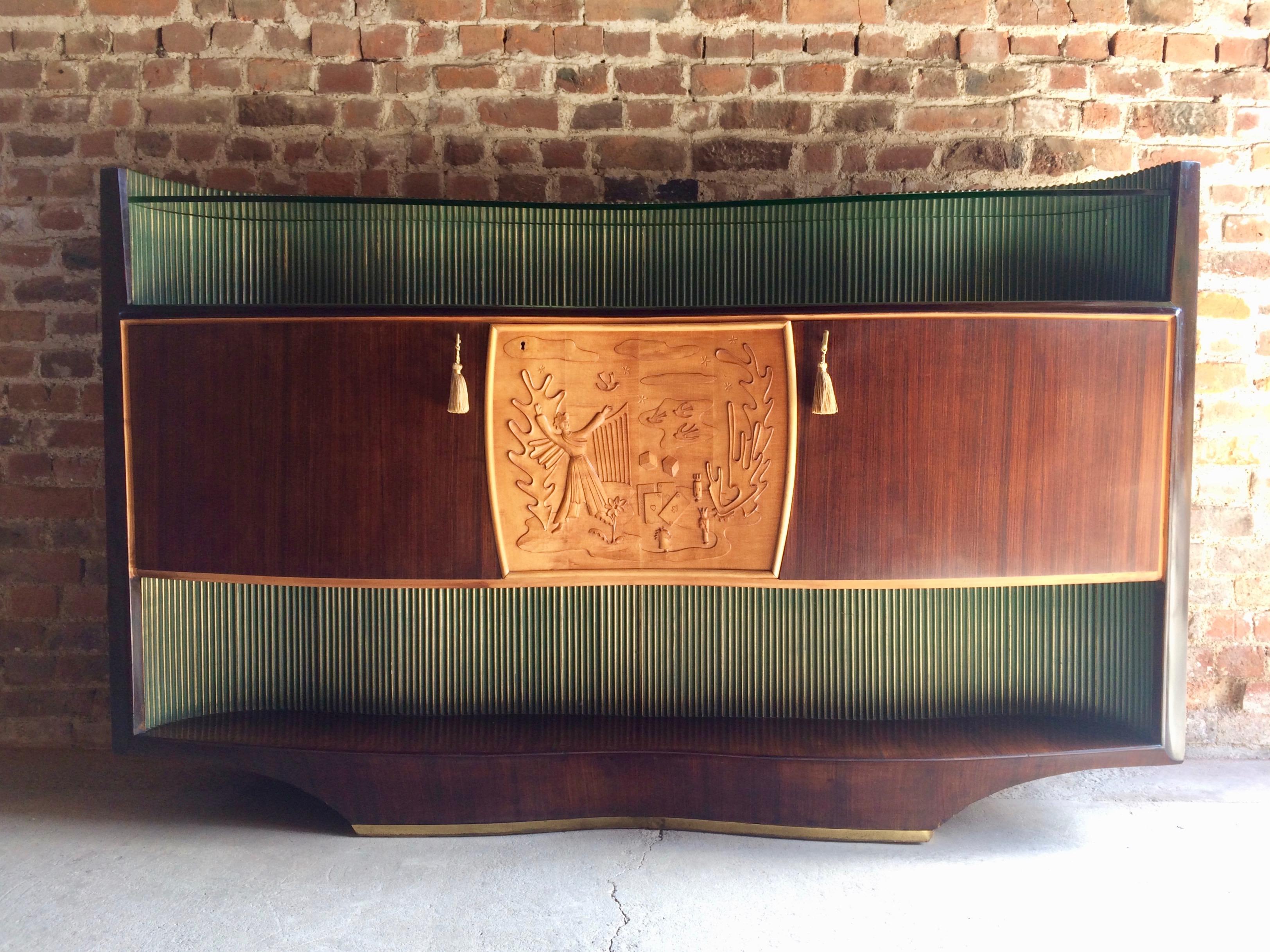 Stunning Italian Sideboard Credenza Rosewood Vittorio Dassi Midcentury, 1950s 7