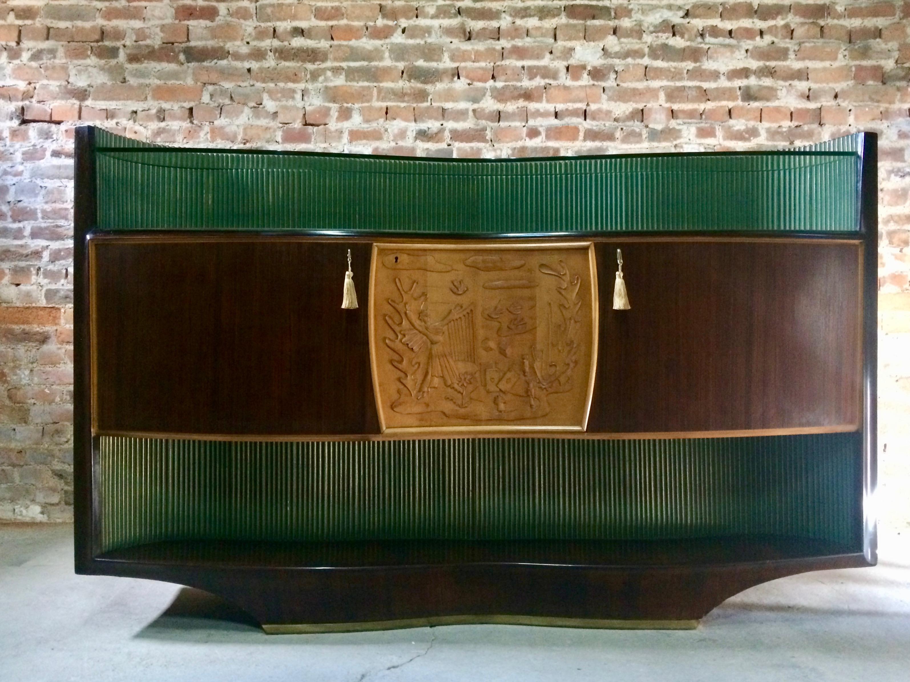 Mid-Century Modern Stunning Italian Sideboard Credenza Rosewood Vittorio Dassi Midcentury, 1950s