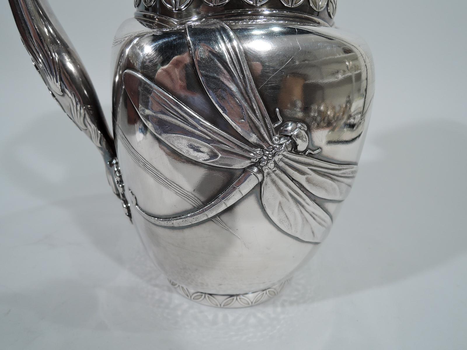 Stunning Japonesque Sterling Silver Dragonfly Water Pitcher by Whiting 4