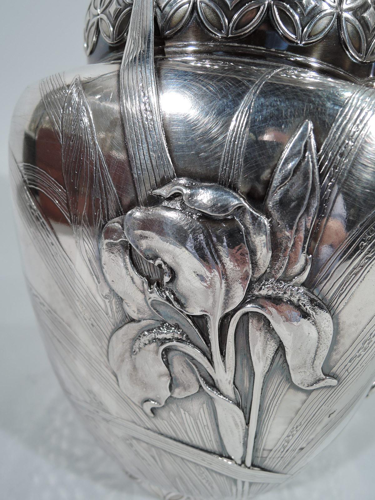 Stunning Japonesque Sterling Silver Dragonfly Water Pitcher by Whiting 5