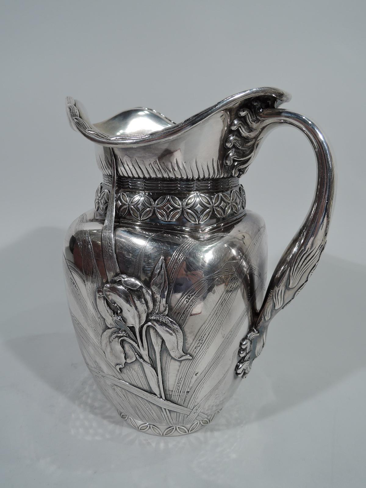 American Stunning Japonesque Sterling Silver Dragonfly Water Pitcher by Whiting