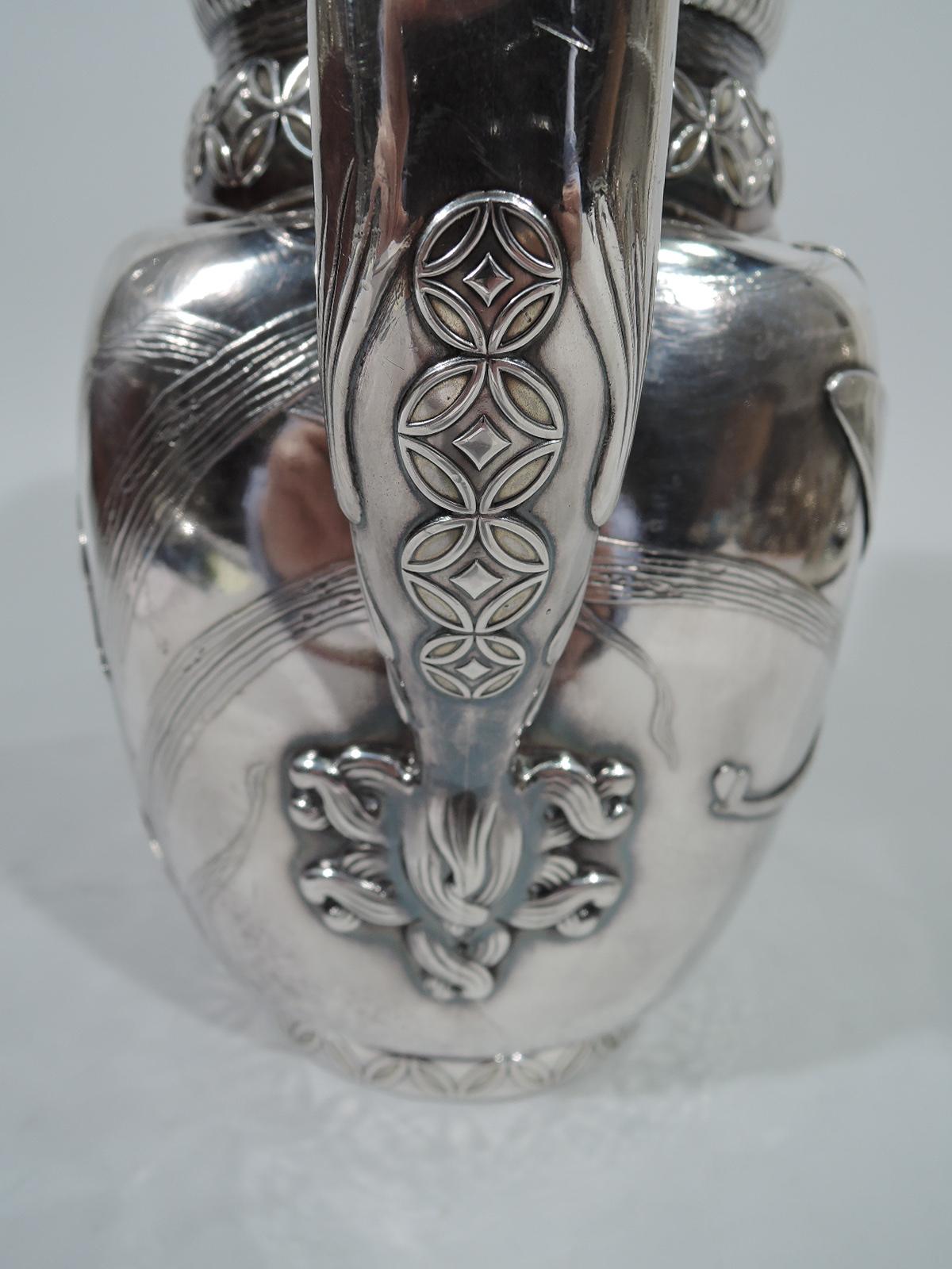 Stunning Japonesque Sterling Silver Dragonfly Water Pitcher by Whiting 3