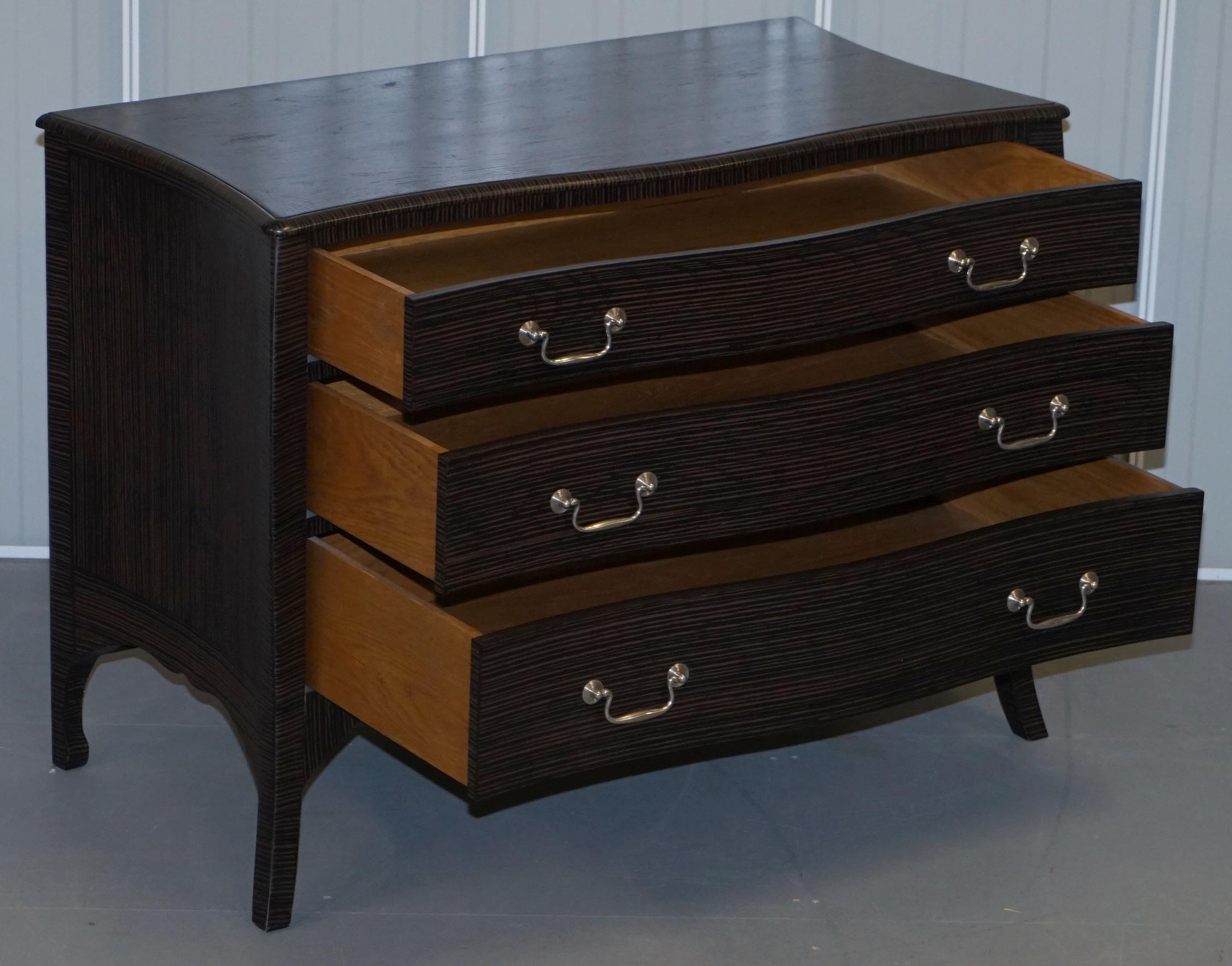 Stunning Julian Chichester Chelsea London Serpentine Fronted Chest of Drawers 2
