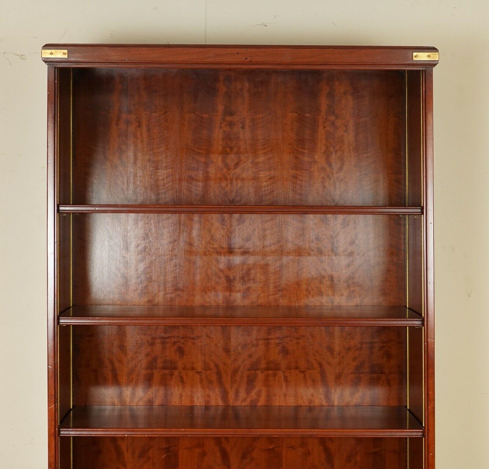 Stunning Kennedy Furniture Military Campaign Bookcase with 2 Drawers 5