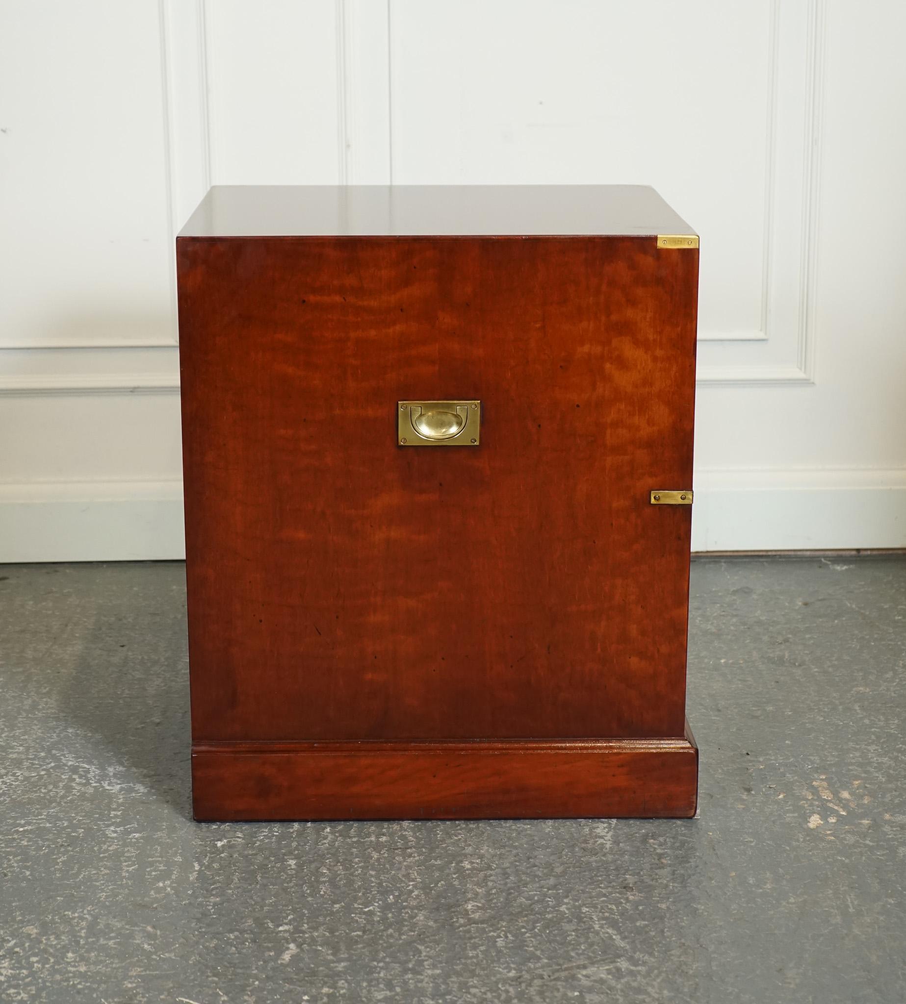 Hand-Crafted STUNNING KENNEDY HARRODS MILiTARY CAMPAIGN OFFICE DRAWERS FILLING CABINET J1