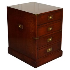 STUNNING KENNEDY HARRODS MILiTARY CAMPAIGN OFFICE DRAWERS FILLING CABINET J1