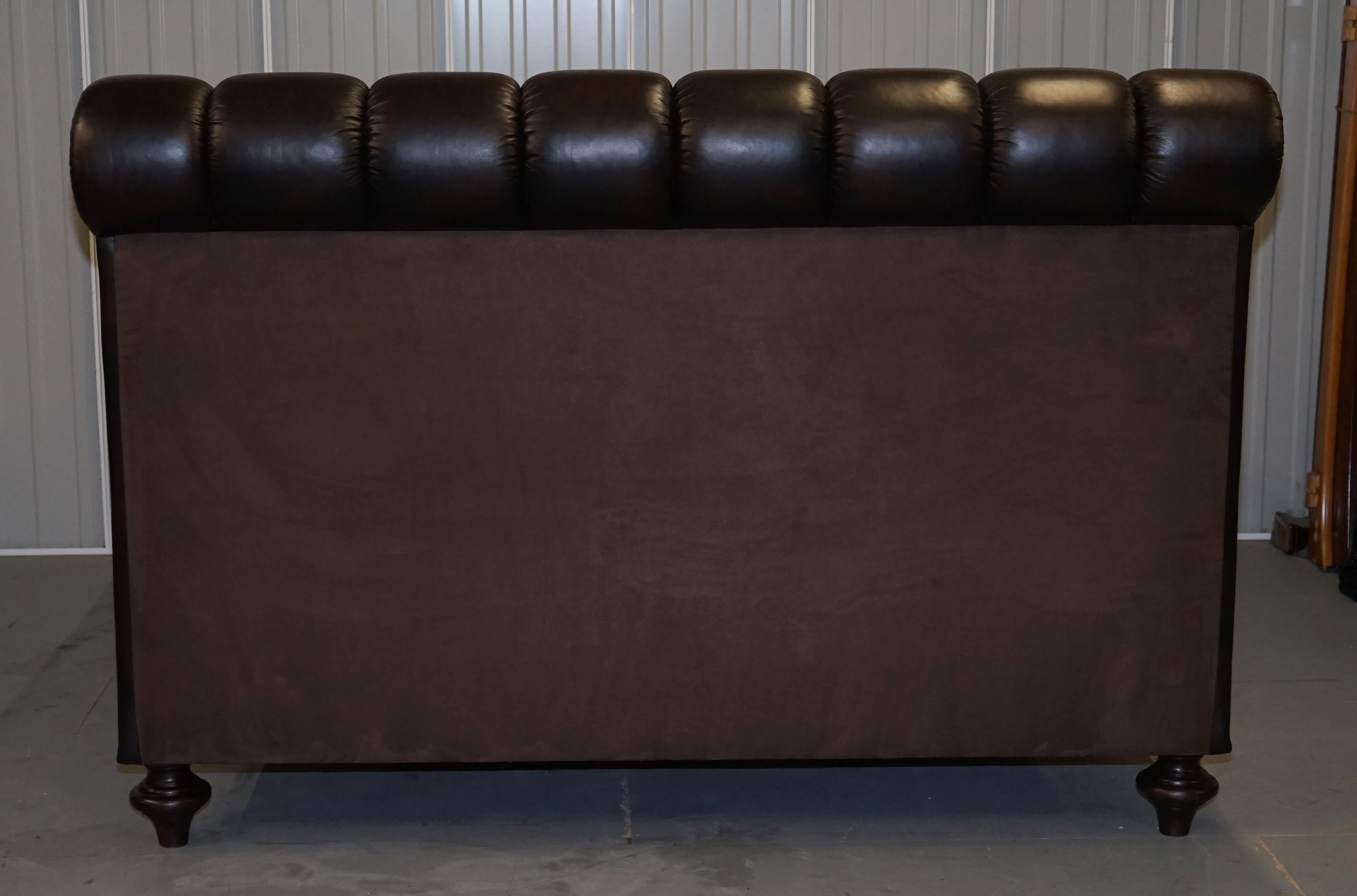Stunning King Size Aged Brown Leather Chesterfield Tufted Bed Inc Mattress Divan 3