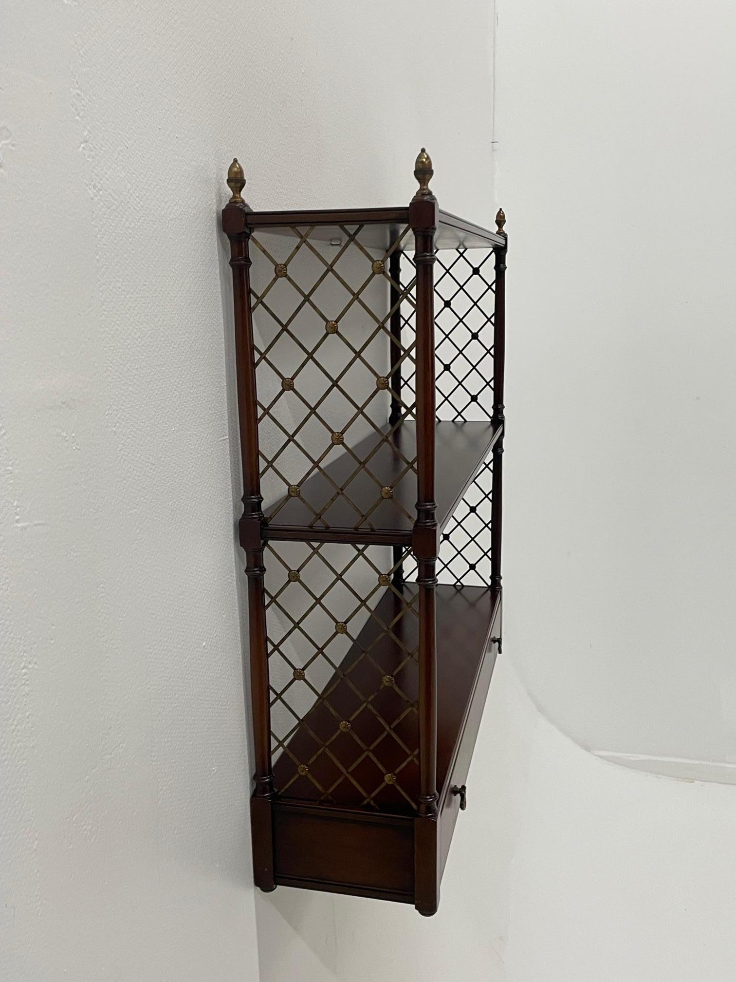 brass wall shelf