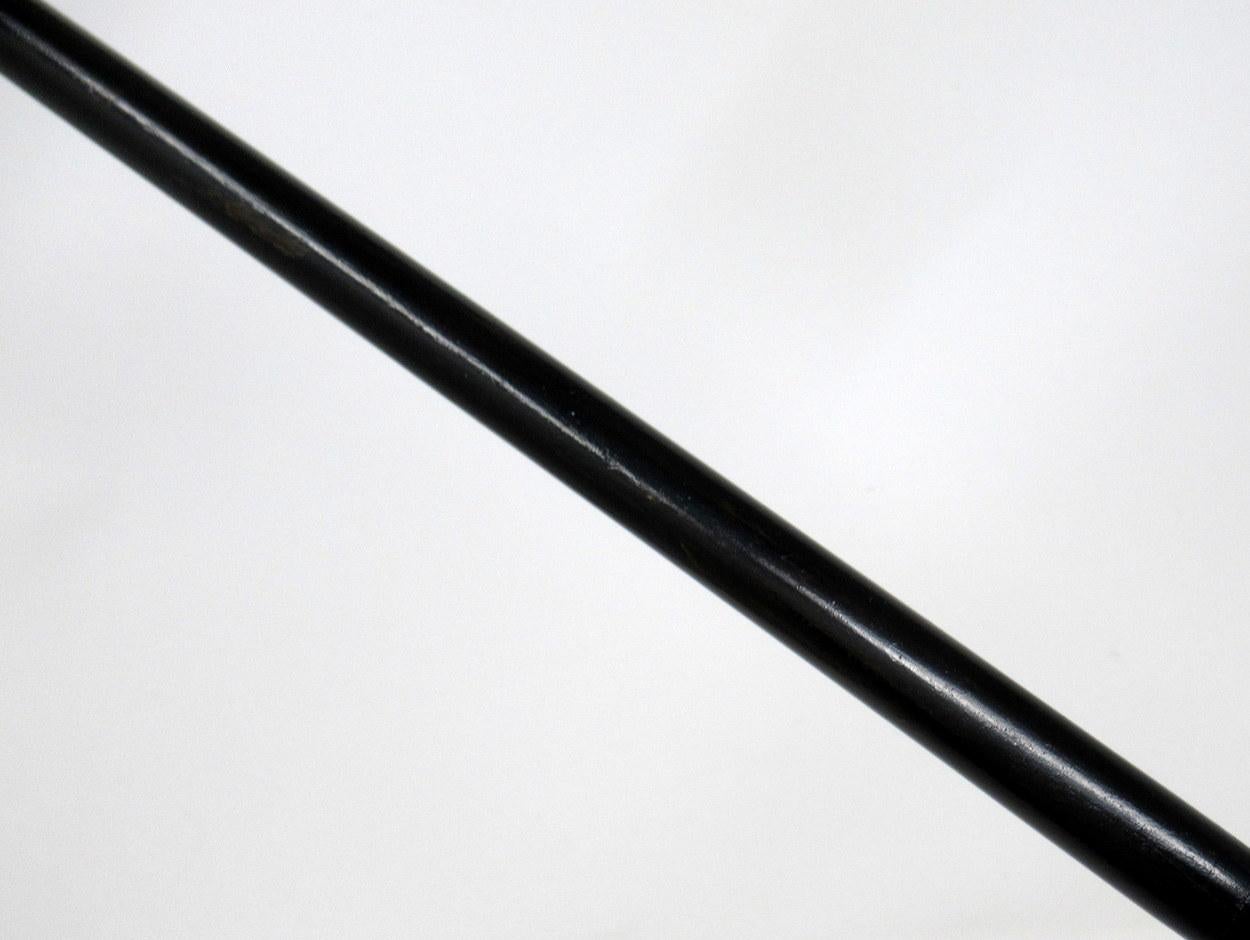Porcelain Stunning Ladies Ebonized Walking Swagger Cane Cut Crystal Amethyst Grip