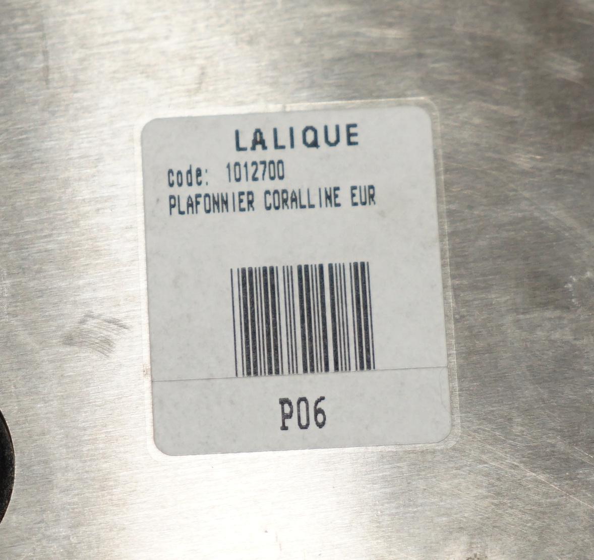 STUNNiNG LALIQUE CORALLINE CRYSTAL CEILING LIGHT BRAND NEW AND UNUSED en vente 8