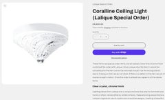 STUNNiNG LALIQUE CORALLINE CRYSTAL DECKENLEUCHTE BRANDNEU UND UNGEBRAUCHT