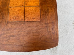 Stunning Lane Altavista Surfboard Walnut and Burl Modernist Coffee Table