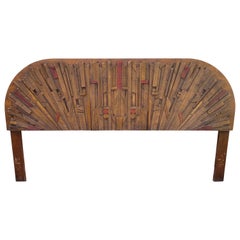 Atemberaubende Lane Brutalist Kingsize Kopfteil Pueblo Sammlung Mid-Century Modern