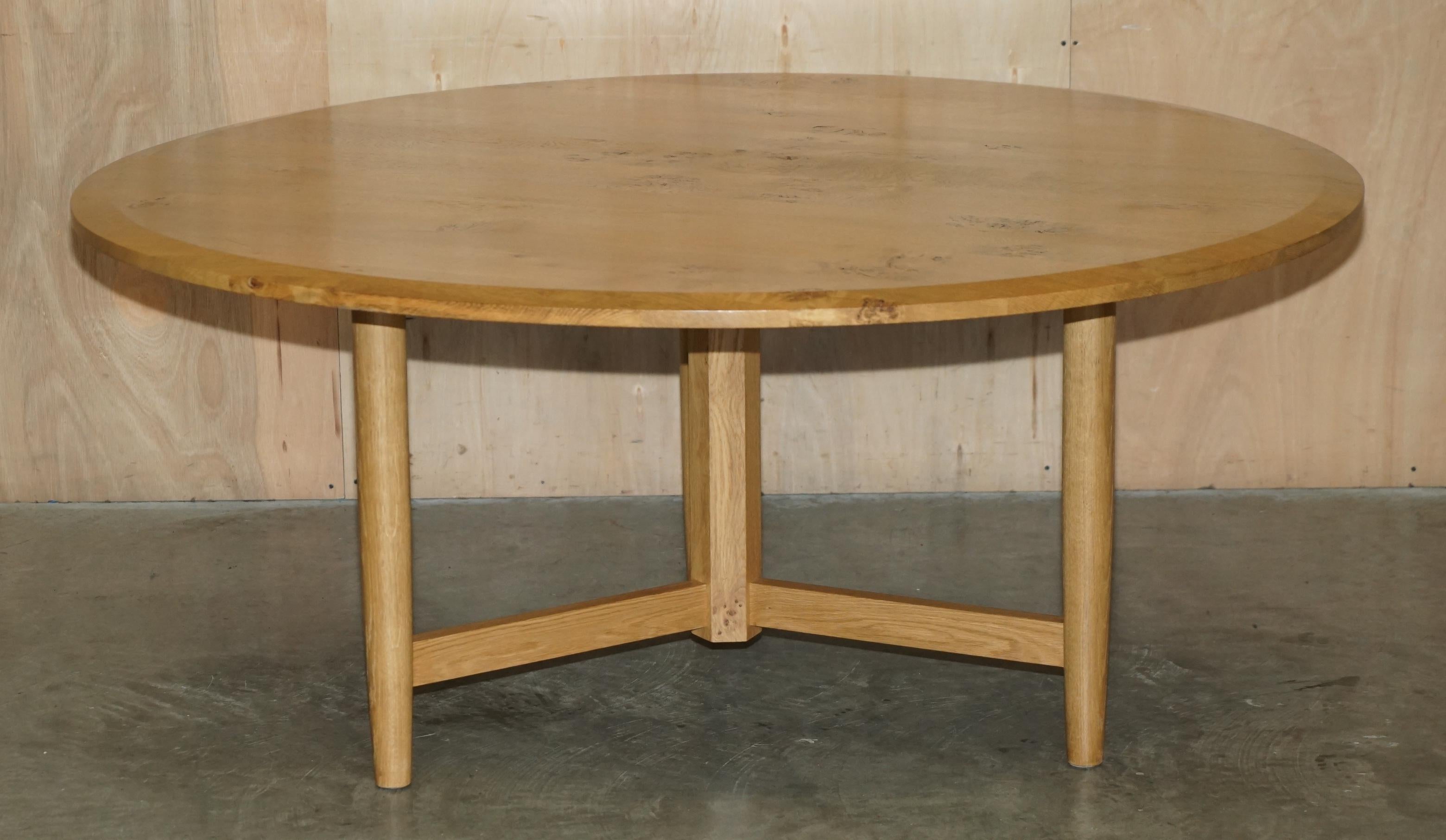 Royal House Antiques

Royal House Antiques is delighted to offer for sale this absolutely exquisite, 6-8 person Pollard, Pippy, Burr Oak round dining table with triform base 

Please note the delivery fee listed is just a guide, it covers within the