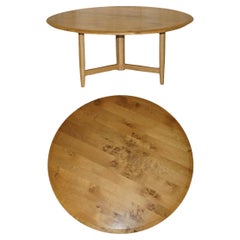 Vintage STUNNiNG LARGE 170CM WIDE POLLARD PIPPY BURR OAK ROUND DINING TABLE SEATS EIGHT