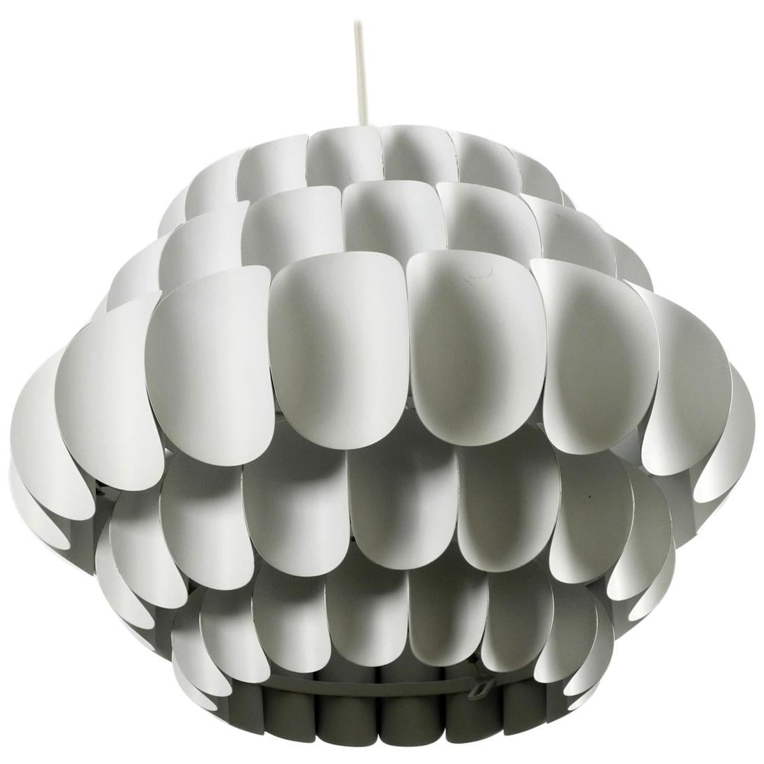 Stunning Large 1960s White Metal Pendant Lamp, an Original by Thorsten Orrling F