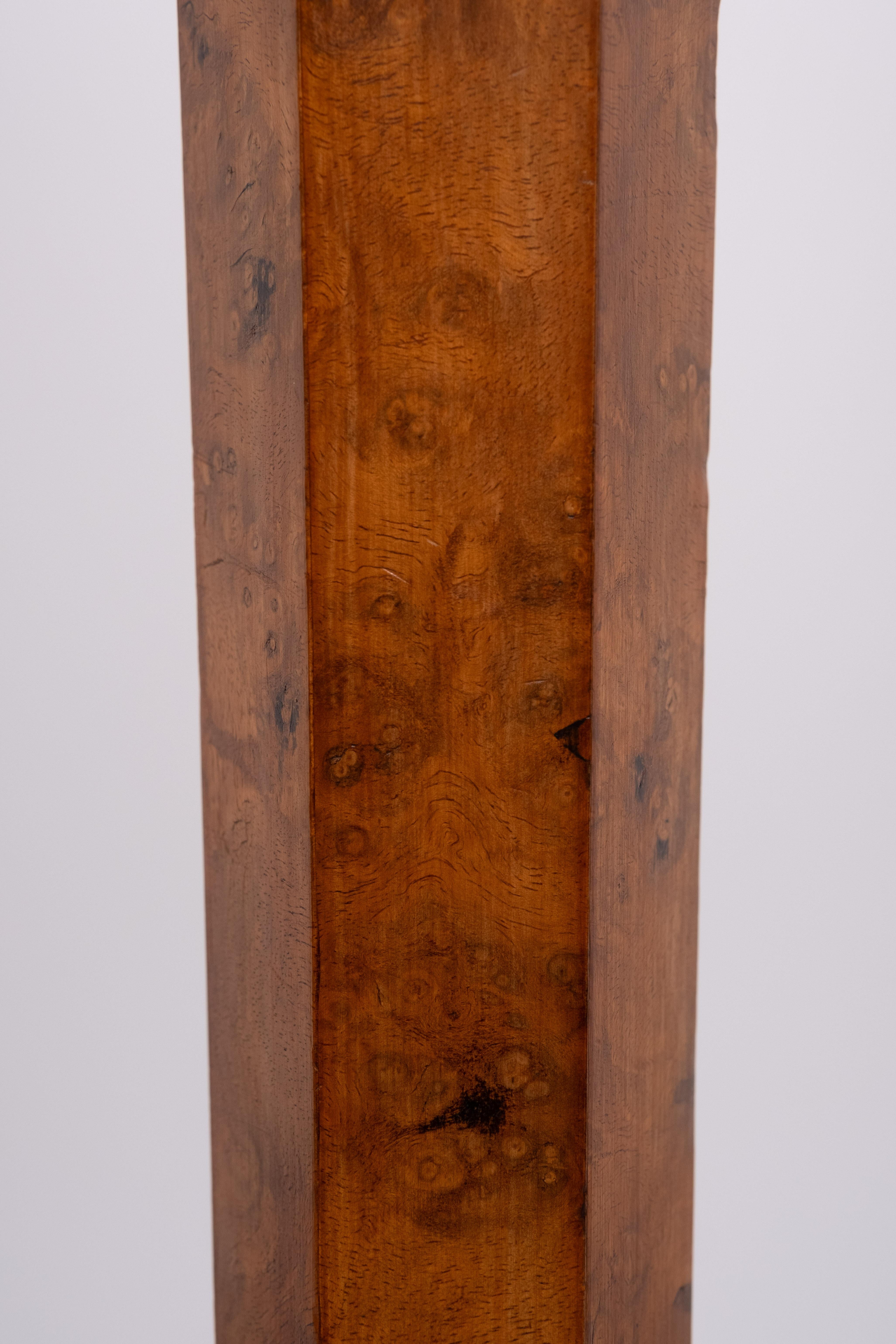 Stunning large Antique Biedermeier  Burl floor lamp . Germany For Sale 8