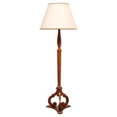 Stunning large Antique Biedermeier  Burl floor lamp . Germany