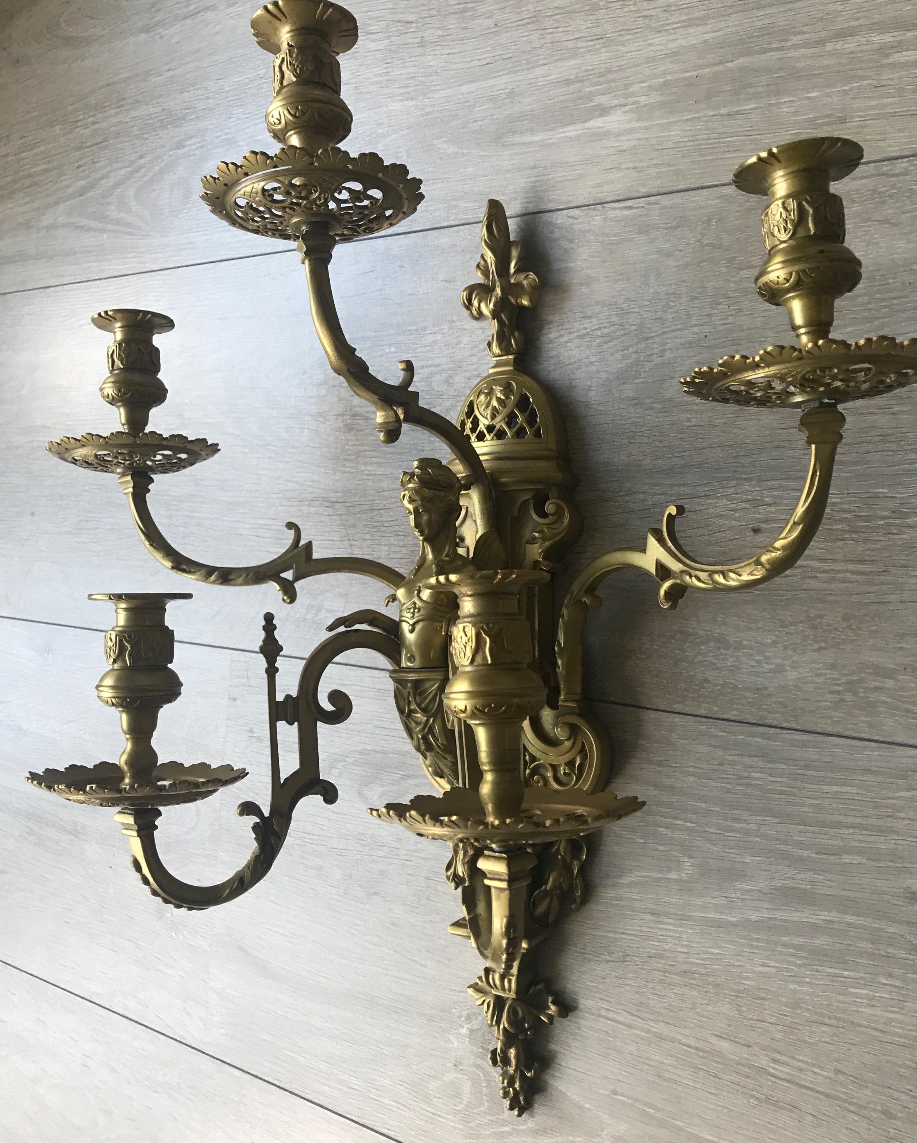 antique bronze wall sconce