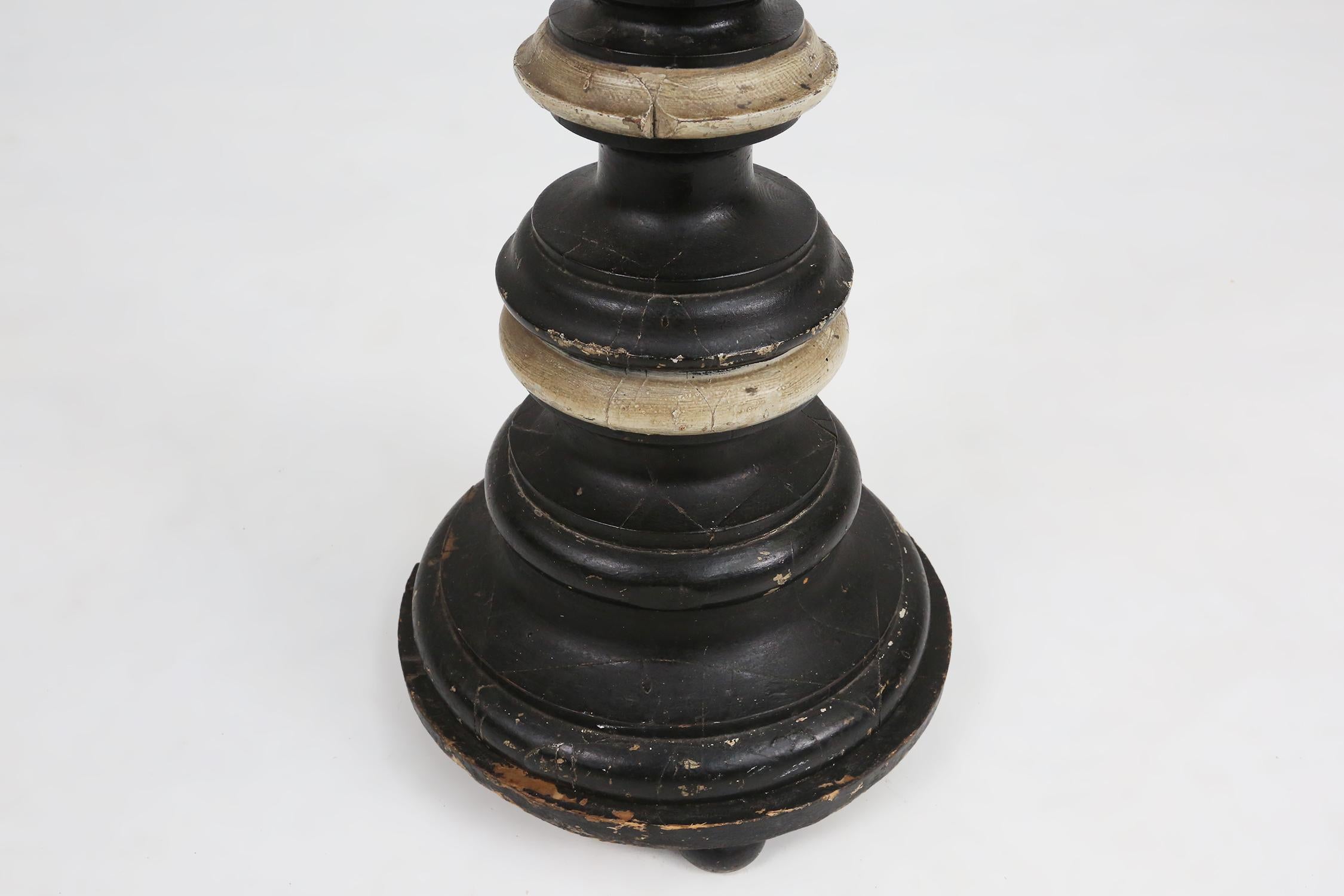 Stunning large antique wooden church candle holder, France 1850s 1