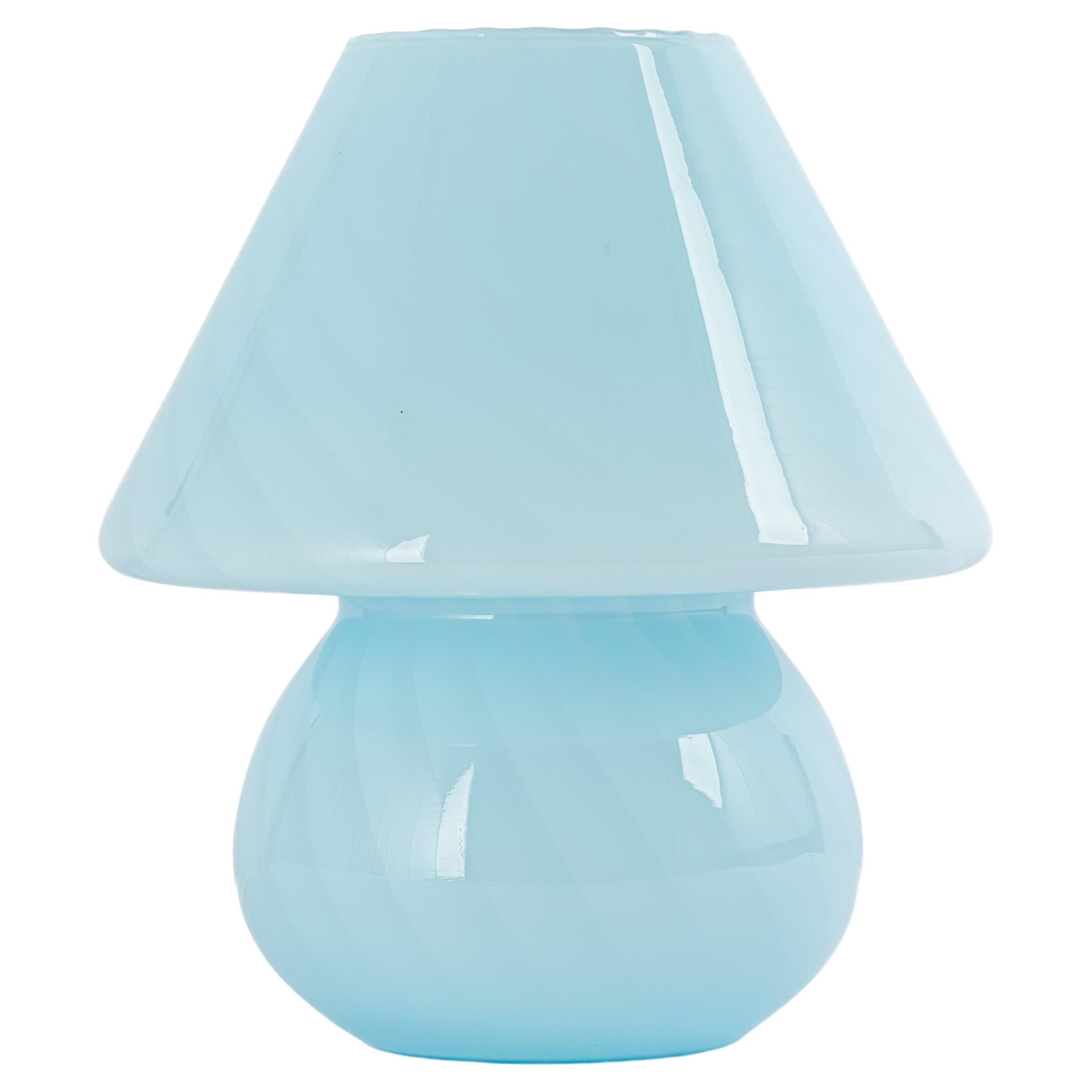 Stunning Large Blue Glass Table Lamp by Vetri Murano, Italy, 1970s