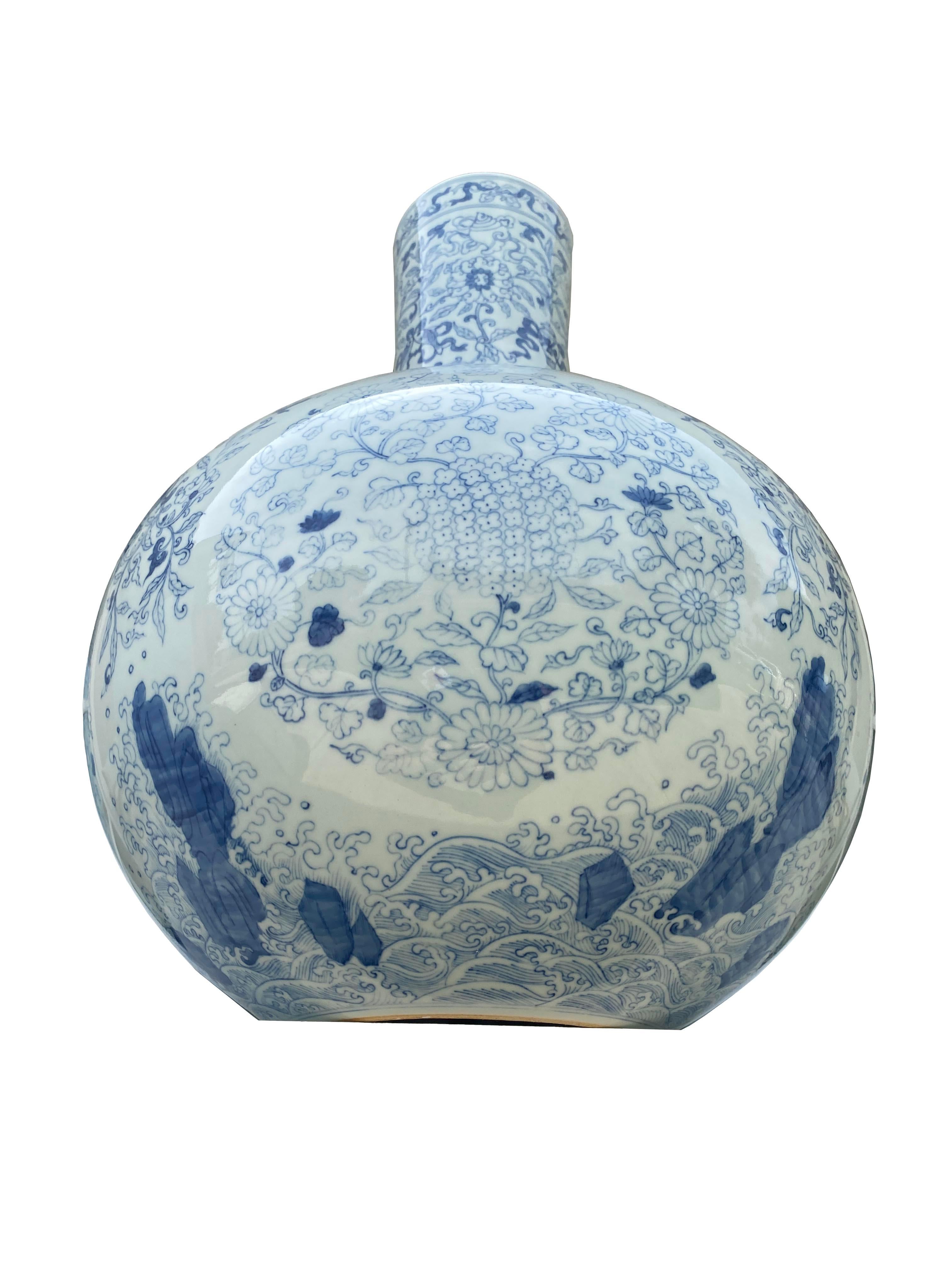 Chinese Stunning Large Blue & White Vase - From the Collection of Ann & Gordon Getty For Sale