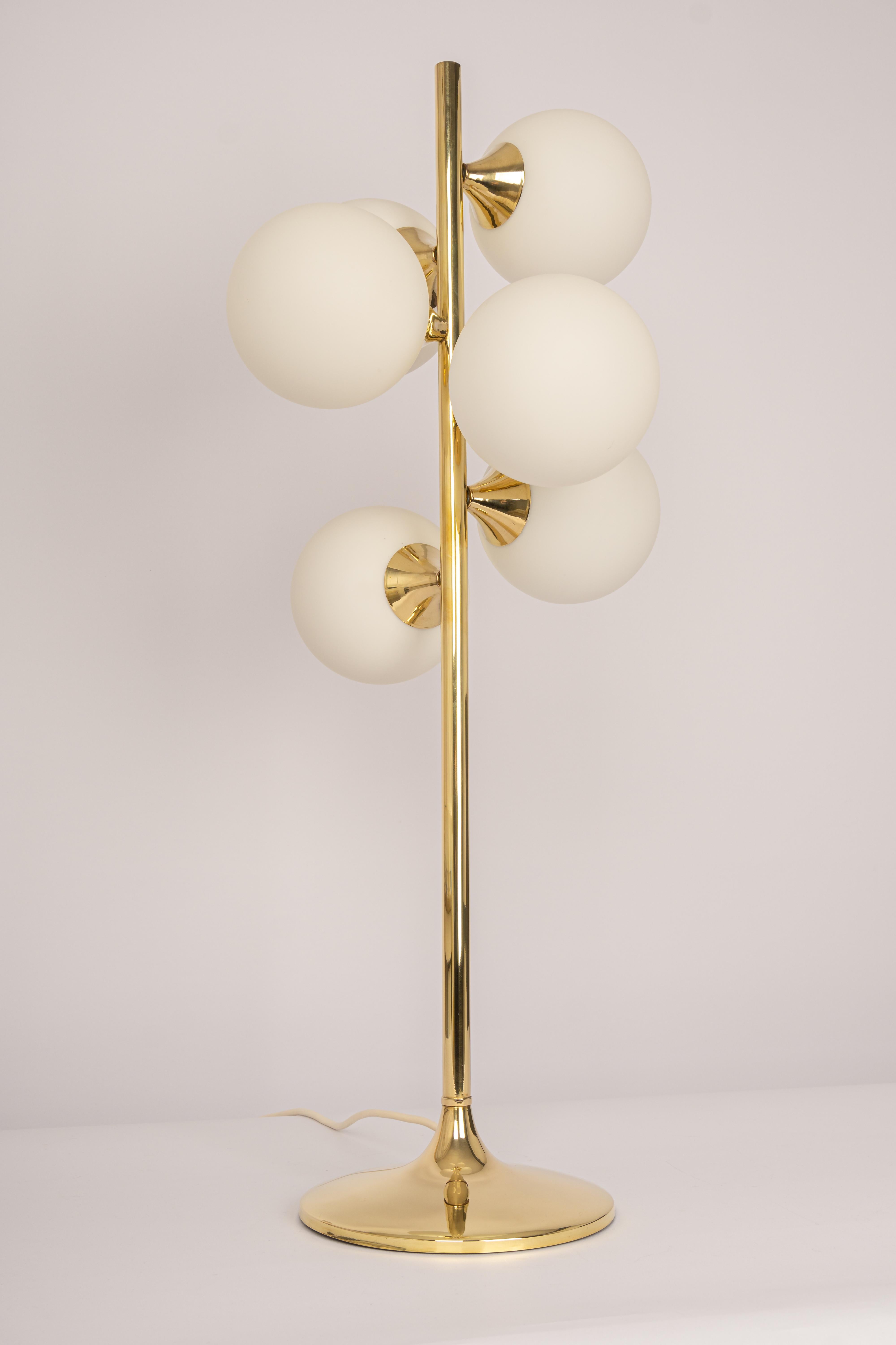 Mid-Century Modern Stunning Large Brass Table / Floor Lamp by Kaiser, Germany, 1970s For Sale