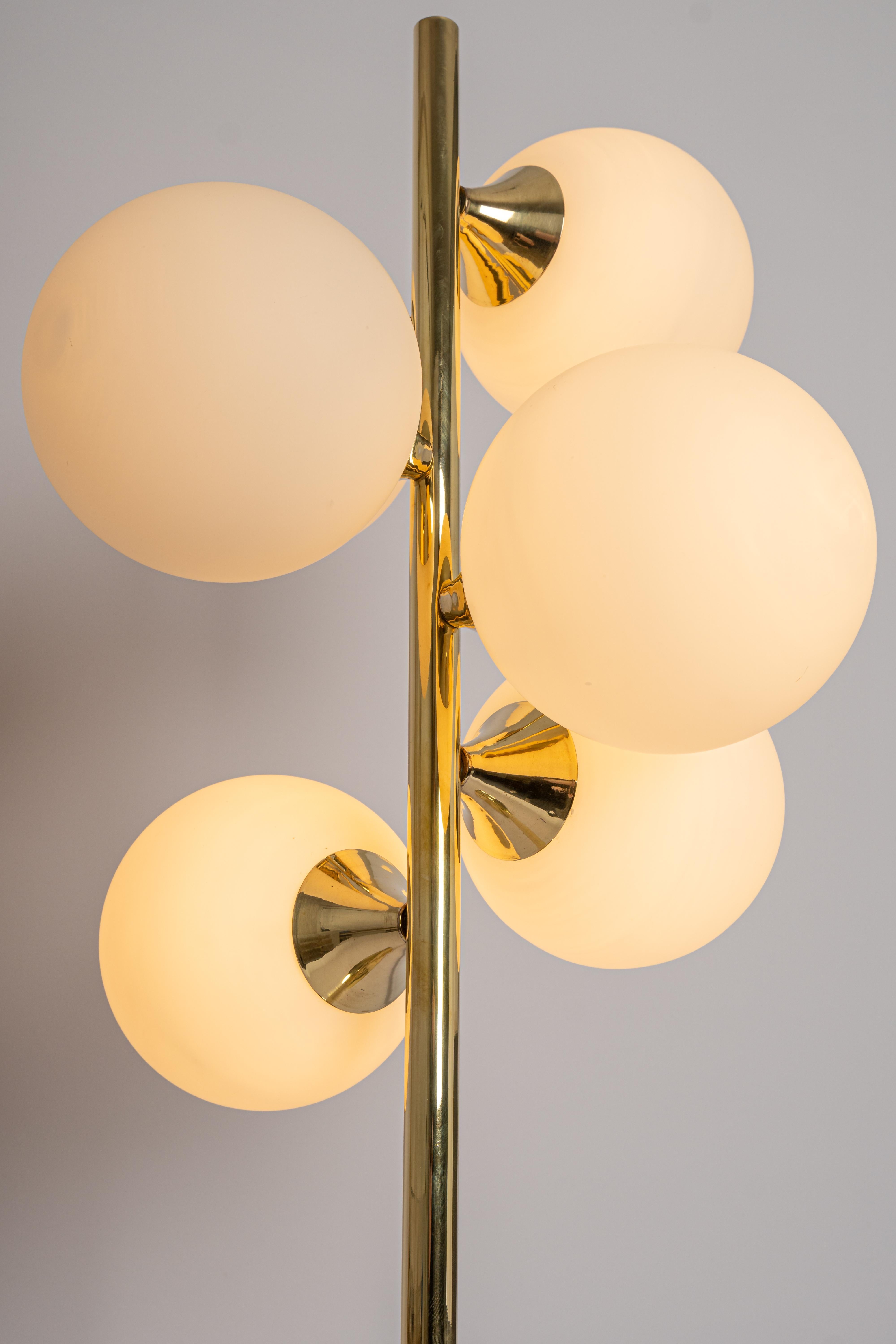 Late 20th Century Stunning Large Brass Table / Floor Lamp by Kaiser, Germany, 1970s For Sale