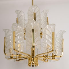 Stunning Large Carl Fagerlund Chandelier Murano Glass Leaves, 1960s