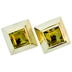 Stunning Large Citrine Earrings in Sterling by Mark Spirito