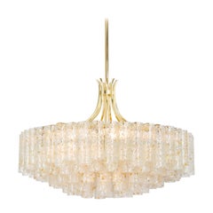 Stupefacente lampadario a tubi di vetro Doria Ice, Germania, anni '60