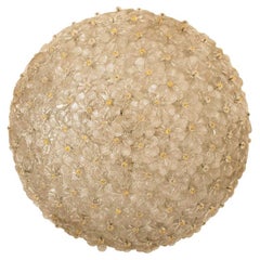 Stunning Large Flower Flush Mount in the style of Barovier 
Toso, Murano