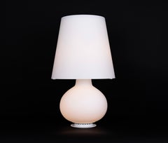 Superbes grandes lampes de table en verre de Fontana Arte, Italie, années 1980