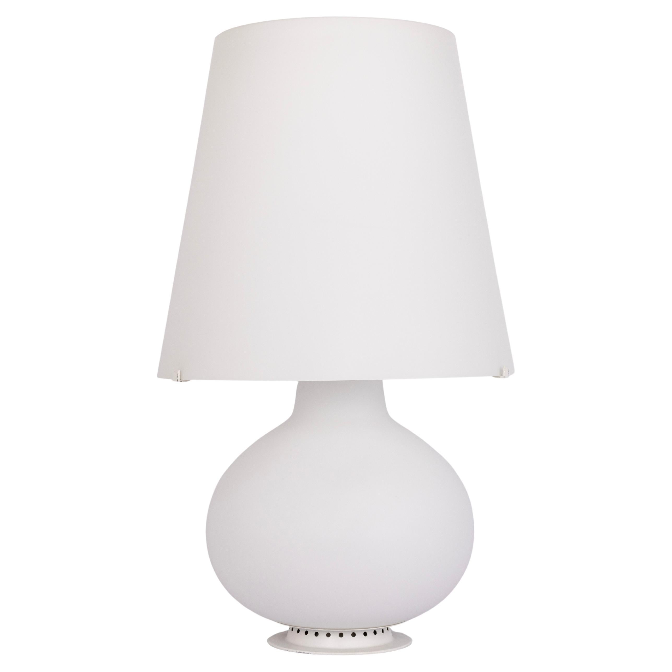 Stunning Large Glass Table Lamps by Fontana Arte, Italy , 1980s en venta
