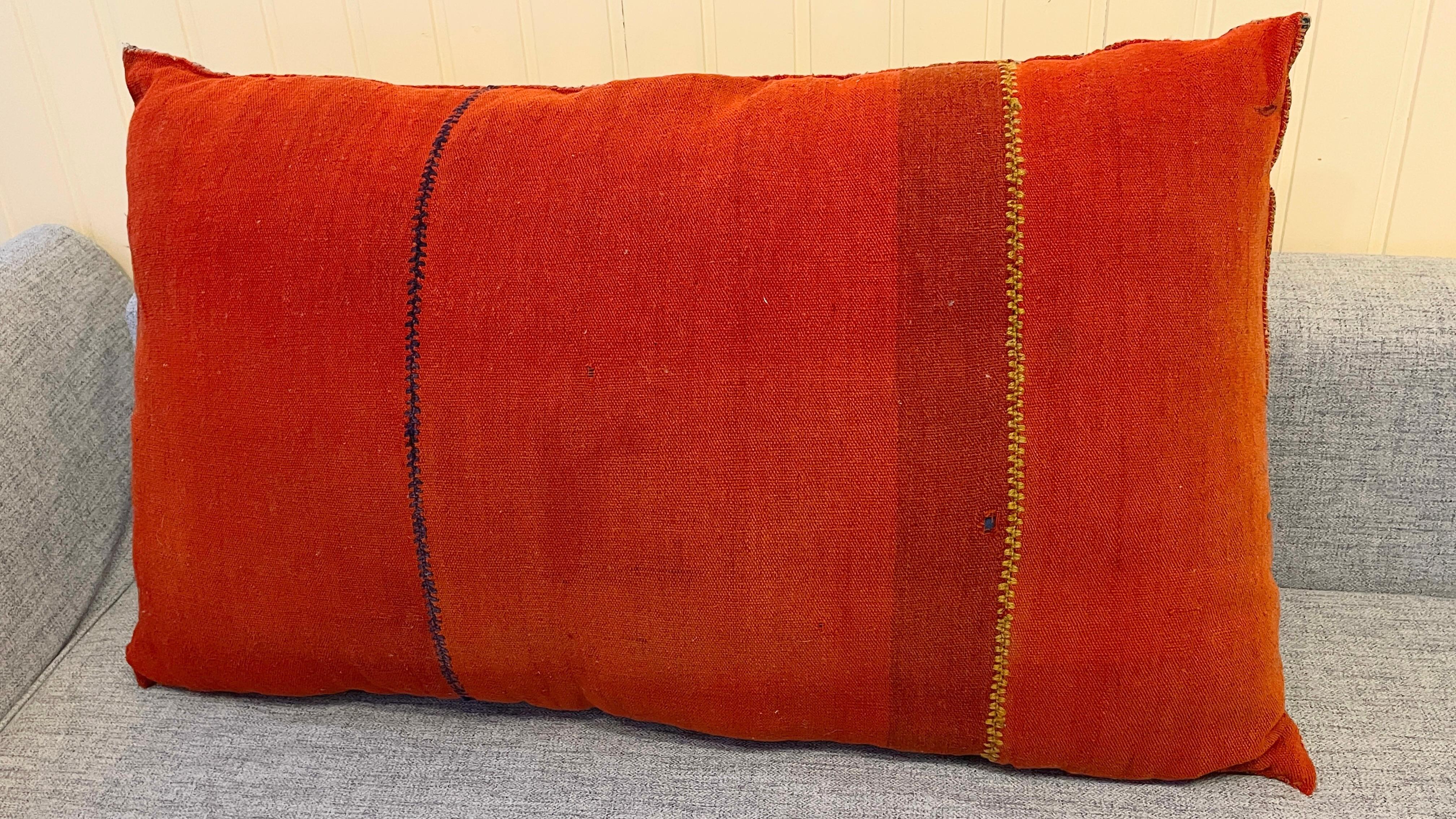 Stunning Large Gypsy Turkish Oriental Salt Bag or Rug Embroidery Pillow 4