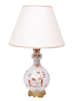 Stunning large Hand Painted Chinoiserie table lamps 1950s France