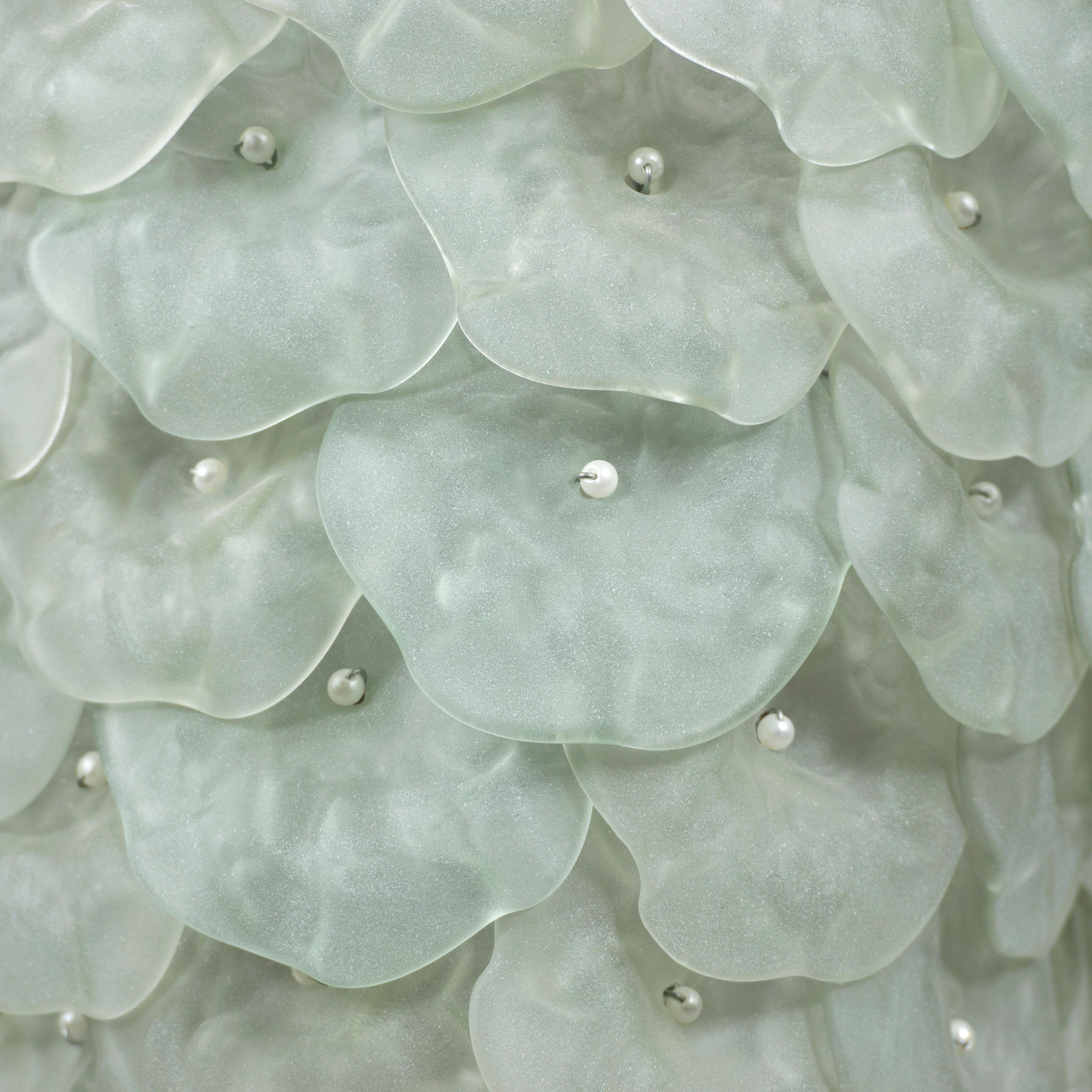 Stunning Large Italian 1960s 1970s Murano Glass Flowers Basket Light Candelier For Sale 4
