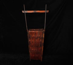 Stunning Large Japanese Ikebana Bamboo Basket, Early 20th Century