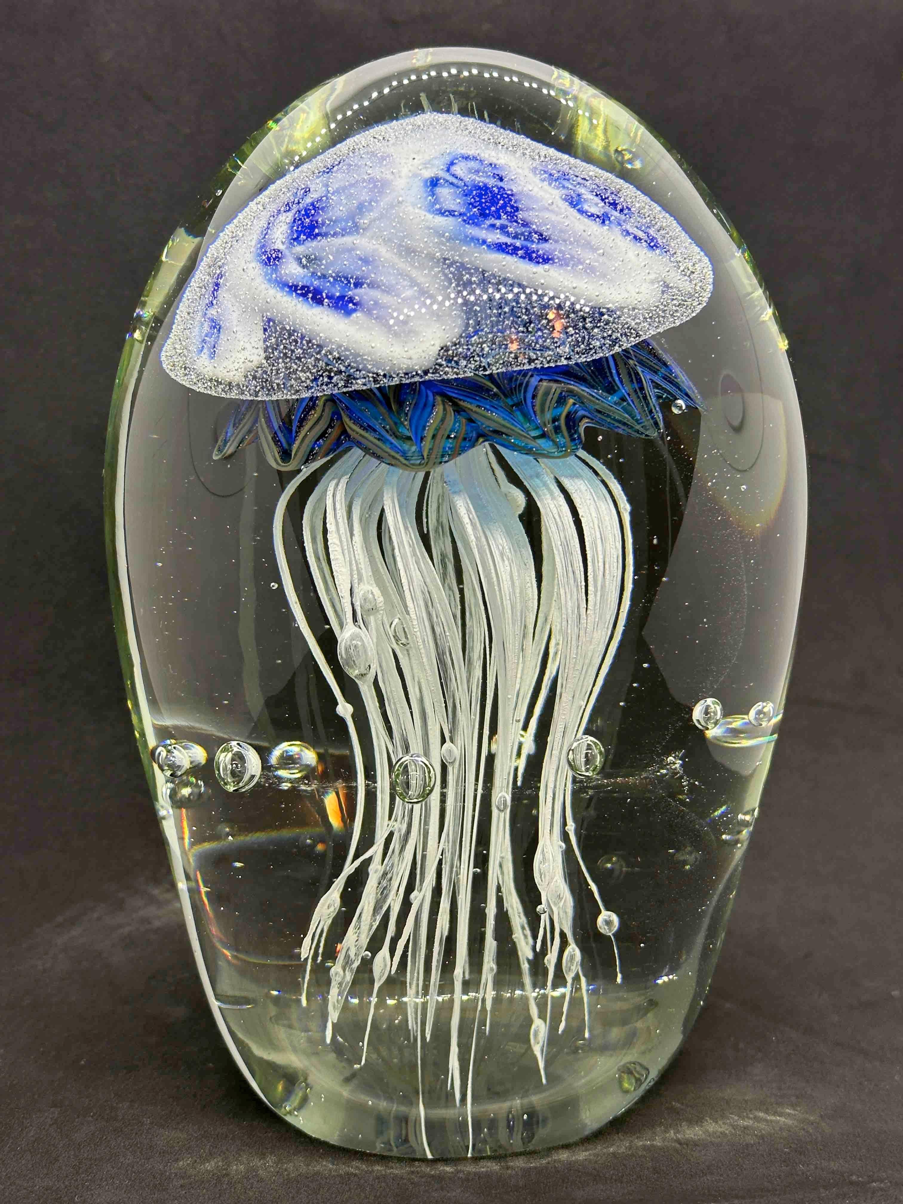 Stunning Large Jelly Fish Murano Italian Art Glass Aquarium Rare Showpiece In Good Condition In Nuernberg, DE