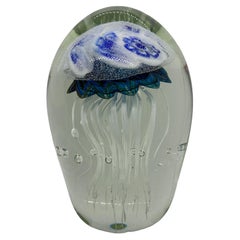 Atemberaubender großer Jelly Fisch Murano Italienisches Kunstglas Aquarium Seltener Ausstellungsstück