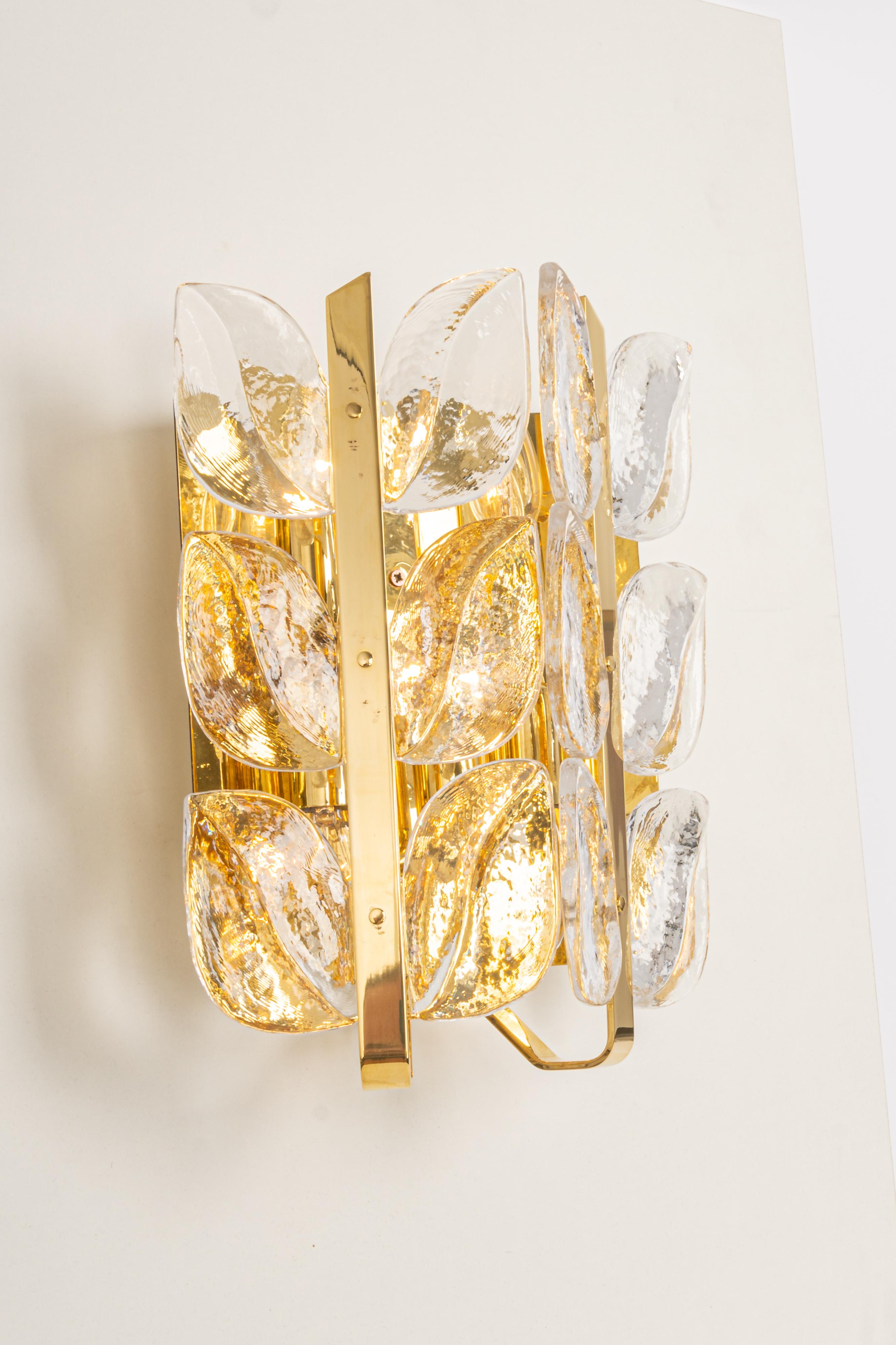 Mid-20th Century 1 of 2 Stunning Large Kalmar Muano Sconce Wall Lights, Florida, Austria, 1960s For Sale