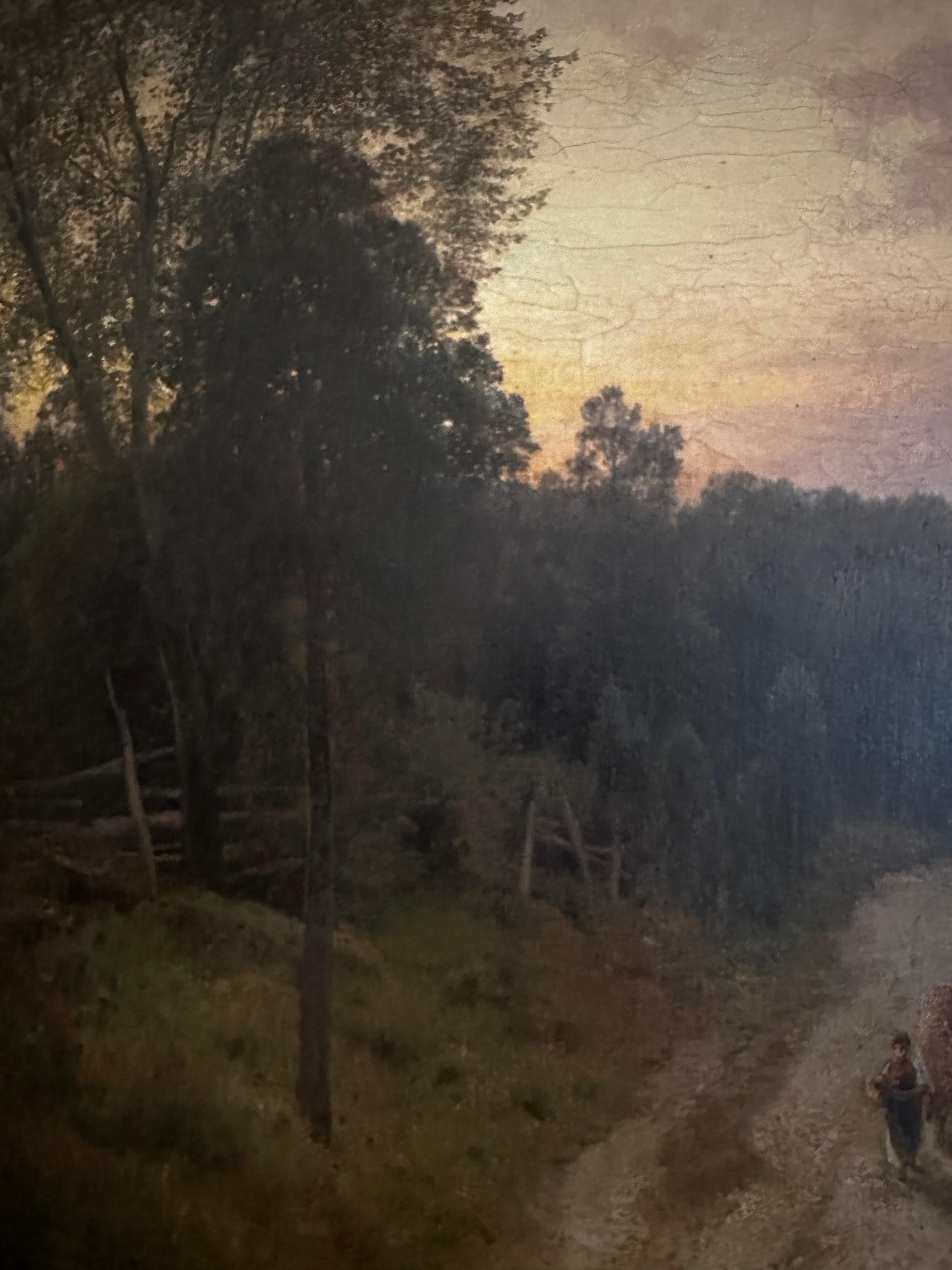 Impresionante gran pintura de paisaje de Hermann Ottomar Herzog Noruego en venta